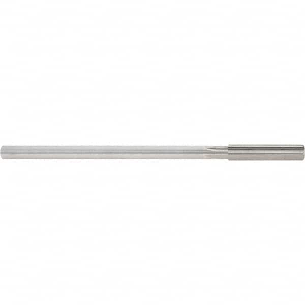 Made in USA - 3/8" High Speed Steel 6 Flute Chucking Reamer - Straight Flute, 0.3105" Straight Shank, 1-3/4" Flute Length, 7" OAL - Benchmark Tooling