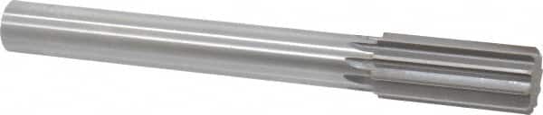 Made in USA - 1-1/2" High Speed Steel 10 Flute Chucking Reamer - Straight Flute, 1-1/4" Straight Shank, 3-1/2" Flute Length, 12-1/2" OAL - Benchmark Tooling
