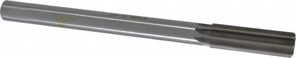 Made in USA - 21.5mm High Speed Steel 8 Flute Chucking Reamer - Straight Flute, 3/4" Straight Shank, 2-5/8" Flute Length, 10" OAL - Benchmark Tooling