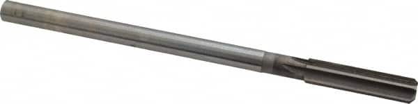 Interstate - 27/64" High Speed Steel Chucking Reamer - Straight Flute, 0.373" Straight Shank, 1-3/4" Flute Length, 7" OAL - Benchmark Tooling