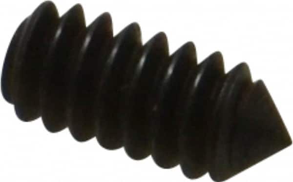 Value Collection - #4-40 UNC, 1/4" OAL, Cone Point Set Screw - Grade 8 Alloy Steel, 0.05" Key - Benchmark Tooling