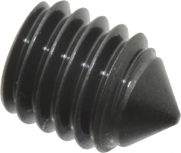 Value Collection - #10-32 UNF, 1/4" OAL, Cone Point Set Screw - Grade 8 Alloy Steel, 3/32" Key - Benchmark Tooling