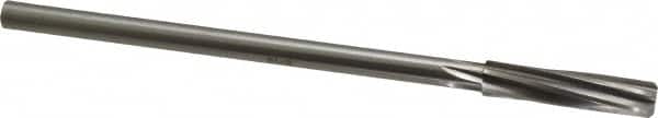 Made in USA - 25/64" High Speed Steel 6 Flute Chucking Reamer - Spiral Flute, 0.3105" Straight Shank, 1-3/4" Flute Length, 7" OAL - Benchmark Tooling