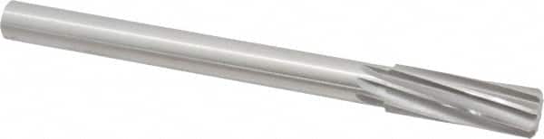 Made in USA - 7/8" High Speed Steel 8 Flute Chucking Reamer - Spiral Flute, 3/4" Straight Shank, 2-5/8" Flute Length, 10" OAL - Benchmark Tooling