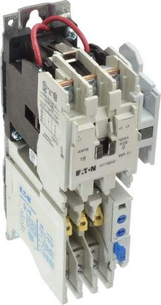 Eaton Cutler-Hammer - 110 Coil VAC at 50 Hz, 120 Coil VAC at 60 Hz, 18 Amp, Nonreversible Open Enclosure NEMA Motor Starter - 1 hp at 1 Phase - Benchmark Tooling