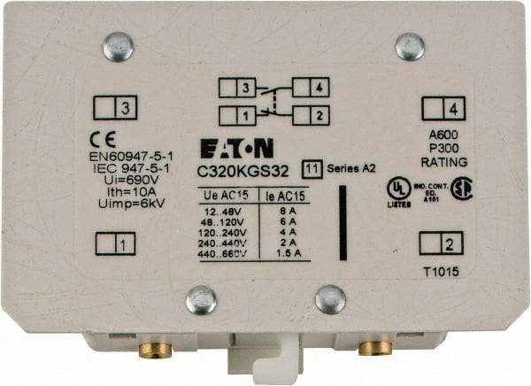 Eaton Cutler-Hammer - Starter Auxiliary Contact - For Use with 100-400A Contactors - Benchmark Tooling