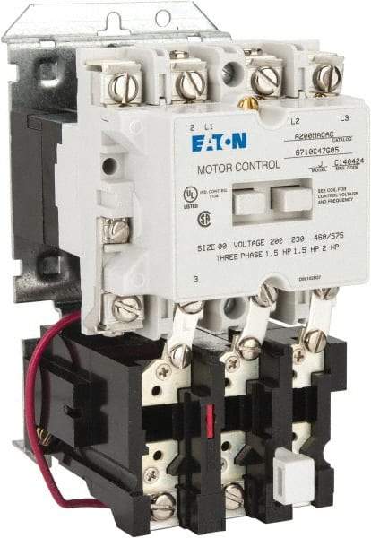 Eaton Cutler-Hammer - 9 Amp, Nonreversible Open Enclosure NEMA Motor Starter - 1 hp at 3 Phase - Benchmark Tooling