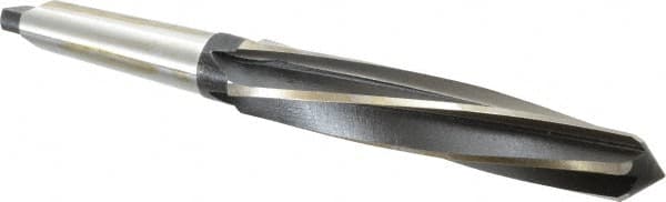 Interstate - 1-1/2" Reamer Diam, 1-1/4" Small End Diam, 4MT Morse Taper Shank, 7-3/8" Flute, Bridge Reamer - Benchmark Tooling