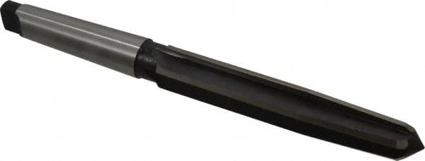 Interstate - 1-3/8" Reamer Diam, 1-1/8" Small End Diam, 4MT Morse Taper Shank, 7-3/8" Flute, Bridge Reamer - Benchmark Tooling