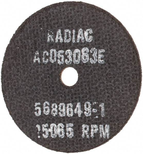 Radiac Abrasives - 3" 46 Grit Ceramic Cutoff Wheel - 1/16" Thick, 3/8" Arbor, Use with Angle Grinders - Benchmark Tooling
