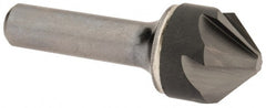 Hertel - 1" Head Diam, 1/2" Shank Diam, 6 Flute 90° Solid Carbide Countersink - Benchmark Tooling