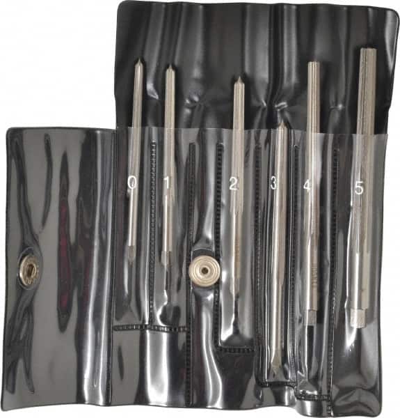 Interstate - #5 to #0 Pin, Straight Shank, Taper Pin Reamer Set - Benchmark Tooling