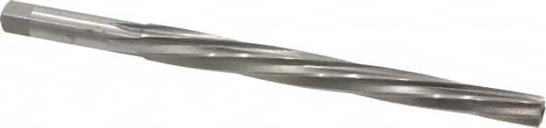 Interstate - #8 Pin, 0.505" Diam, 0.3971" Small End, 7/16" Diam Straight Shank, 5-3/16" Flute, Taper Pin Reamer - Benchmark Tooling