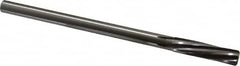 Made in USA - 31/64" High Speed Steel 6 Flute Chucking Reamer - Spiral Flute, 0.4355" Straight Shank, 2" Flute Length, 8" OAL - Benchmark Tooling