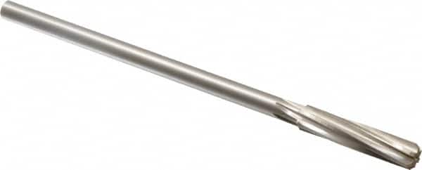 Made in USA - 25/64" Cobalt 6 Flute Chucking Reamer - Spiral Flute, 0.3105" Straight Shank, 1-3/4" Flute Length, 7" OAL - Benchmark Tooling