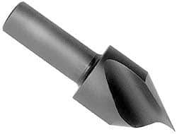 Keo - 2" Head Diam, 3/4" Shank Diam, 1 Flute 100° High Speed Steel Countersink - Bright Finish, 3-1/4" OAL, Single End, Straight Shank, Right Hand Cut - Benchmark Tooling