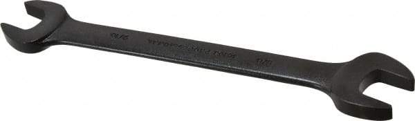 Proto - 9/16" x 5/8" Standard Open End Wrench - 7-47/64" OAL, Double End, Black Finish, 15° Head Angle - Benchmark Tooling