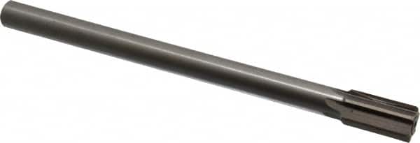 Interstate - 25/32" Diam, 0.623 to 0.625" Max Diam Straight Shank, 1-3/8" Flute Length, Machine Expansion Reamer - Straight Flute, 9-1/2" OAL, Right Hand Cut, 6 Flutes, High Speed Steel, Bright Finish - Benchmark Tooling