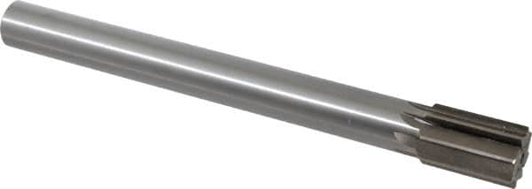 Interstate - 1-3/16" Diam, 0.998 to 1" Max Diam Straight Shank, 1-3/4" Flute Length, Machine Expansion Reamer - Straight Flute, 11" OAL, Right Hand Cut, 8 Flutes, High Speed Steel, Bright Finish - Benchmark Tooling