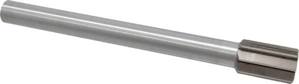 Interstate - 1-3/8" Diam, 0.998 to 1" Max Diam Straight Shank, 2" Flute Length, Machine Expansion Reamer - Straight Flute, 12" OAL, Right Hand Cut, 8 Flutes, High Speed Steel, Bright Finish - Benchmark Tooling
