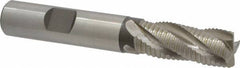 Hertel - 1/2" Diam, Fine Pitch, 1-1/4" LOC, 4 Flute Cobalt Roughing Square End Mill - Uncoated, 3-1/4" OAL, 1/2" Shank Diam, Single End, Centercutting, 30° Helix - Benchmark Tooling