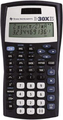 Texas Instruments - LCD Scientific Calculator - 3-3/8 x 6-3/8 Display Size, Black, Battery & Solar Powered, 1.1" Long x 6-1/2" Wide - Benchmark Tooling