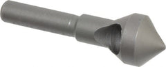 Weldon - 9/16" Head Diam, 1/4" Shank Diam, 90° High Speed Steel Countersink - Benchmark Tooling
