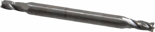 OSG - 3/32", 3/16" LOC, 1/8" Shank Diam, 1-1/2" OAL, 4 Flute, Solid Carbide Square End Mill - Double End, Uncoated, Spiral Flute, 30° Helix, Right Hand Cut, Right Hand Flute, Series 424 - Benchmark Tooling