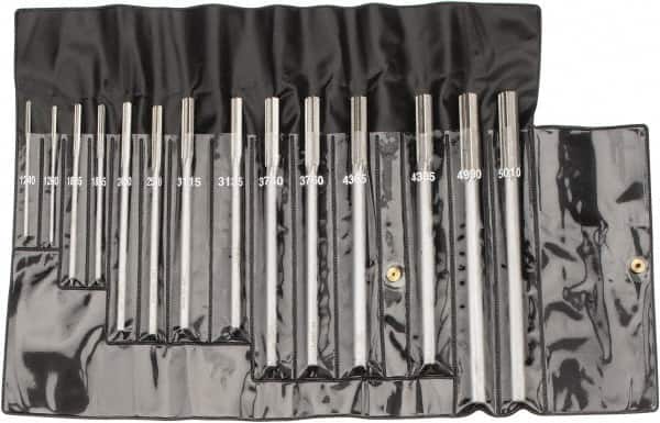 Interstate - 0.124" to 0.501", Chucking Reamer Set - Straight Flute, Right Hand Cut, 14 Pieces - Benchmark Tooling