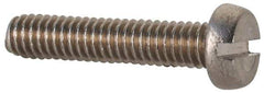 Value Collection - M2.5x0.45 Metric Coarse, 12mm Length Under Head Slotted Drive Machine Screw - Fillister Head, Grade 18-8 & A2 Stainless Steel, Uncoated, Without Washer - Benchmark Tooling