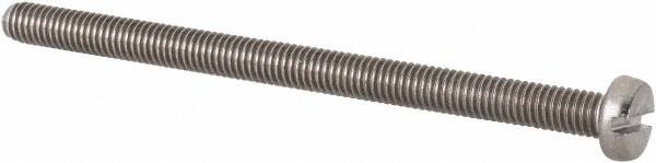 Value Collection - M3x0.50 Metric Coarse, 45mm Length Under Head Slotted Drive Machine Screw - Fillister Head, Grade 18-8 & A2 Stainless Steel, Uncoated, Without Washer - Benchmark Tooling