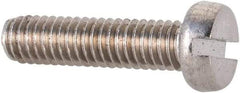 Value Collection - M4x0.70 Metric Coarse, 16mm Length Under Head Slotted Drive Machine Screw - Fillister Head, Grade 18-8 & A2 Stainless Steel, Uncoated, Without Washer - Benchmark Tooling
