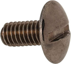 Value Collection - M4x0.70 Metric Coarse, 8mm Length Under Head Slotted Drive Machine Screw - Truss Head, Grade 18-8 & A2 Stainless Steel, Uncoated, Without Washer - Benchmark Tooling