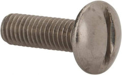 Value Collection - M5x0.80 Metric Coarse, 16mm Length Under Head Slotted Drive Machine Screw - Truss Head, Grade 18-8 & A2 Stainless Steel, Uncoated, Without Washer - Benchmark Tooling