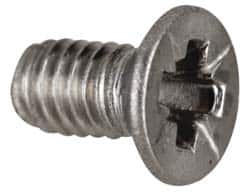 Value Collection - M2.5x0.45 Metric Coarse, 5mm OAL Pozidriv Drive Machine Screw - Flat Head, Grade 18-8 & A2 Stainless Steel, Uncoated, Without Washer - Benchmark Tooling