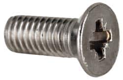 Value Collection - M3x0.50 Metric Coarse, 8mm OAL Pozidriv Drive Machine Screw - Flat Head, Grade 18-8 & A2 Stainless Steel, Uncoated, Without Washer - Benchmark Tooling
