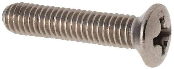 Value Collection - M4x0.70 Metric Coarse, 20mm OAL Phillips Drive Machine Screw - Oval Head, Grade 18-8 & A2 Stainless Steel, Uncoated, Without Washer - Benchmark Tooling