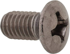 Value Collection - M6x1.00 Metric Coarse, 12mm OAL Phillips Drive Machine Screw - Oval Head, Grade 18-8 & A2 Stainless Steel, Uncoated, Without Washer - Benchmark Tooling