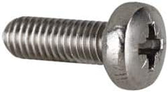 Value Collection - M6x1.00 Metric Coarse, 16mm Length Under Head Pozidriv Drive Machine Screw - Pan Head, Grade 18-8 & A2 Stainless Steel, Uncoated, Without Washer - Benchmark Tooling