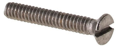 Value Collection - M1.6x0.35 Metric Coarse, 10mm OAL Slotted Drive Machine Screw - Flat Head, Grade 316 & A4 Stainless Steel, Uncoated, Without Washer - Benchmark Tooling