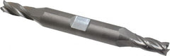 OSG - 1/4", 5/8" LOC, 3/8" Shank Diam, 3-3/8" OAL, 4 Flute, Solid Carbide Square End Mill - Double End, Uncoated, Spiral Flute, 30° Helix, Centercutting, Right Hand Cut, Right Hand Flute, Series 444 - Benchmark Tooling