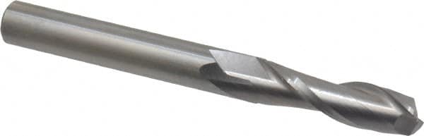OSG - 5/16", 1-1/8" LOC, 5/16" Shank Diam, 3" OAL, 2 Flute, Solid Carbide Square End Mill - Single End, Uncoated, Spiral Flute, 30° Helix, Centercutting, Right Hand Cut, Right Hand Flute, Series 462 - Benchmark Tooling