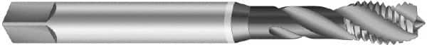 Emuge - #5-40 UNC 3 Flute 3B Modified Bottoming Spiral Flute Tap - Cobalt, Bright Finish, 2.205" OAL, Right Hand Flute, Right Hand Thread, Series Enorm - Exact Industrial Supply
