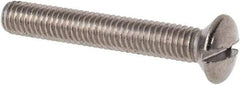 Value Collection - M3x0.50 Metric Coarse, 20mm OAL Slotted Drive Machine Screw - Oval Head, Grade 316 & A4 Stainless Steel, Uncoated, Without Washer - Benchmark Tooling