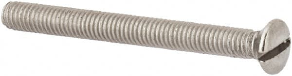 Value Collection - M3x0.50 Metric Coarse, 30mm OAL Slotted Drive Machine Screw - Oval Head, Grade 316 & A4 Stainless Steel, Uncoated, Without Washer - Benchmark Tooling