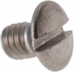 Value Collection - M4x0.70 Metric Coarse, 6mm OAL Slotted Drive Machine Screw - Oval Head, Grade 316 & A4 Stainless Steel, Uncoated, Without Washer - Benchmark Tooling