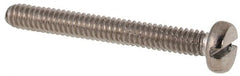Value Collection - M2x0.40 Metric Coarse, 16mm Length Under Head Slotted Drive Machine Screw - Fillister Head, Grade 316 & A4 Stainless Steel, Uncoated, Without Washer - Benchmark Tooling