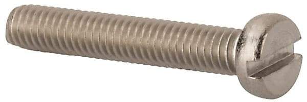 Value Collection - M4x0.70 Metric Coarse, 25mm Length Under Head Slotted Drive Machine Screw - Fillister Head, Grade 316 & A4 Stainless Steel, Uncoated, Without Washer - Benchmark Tooling