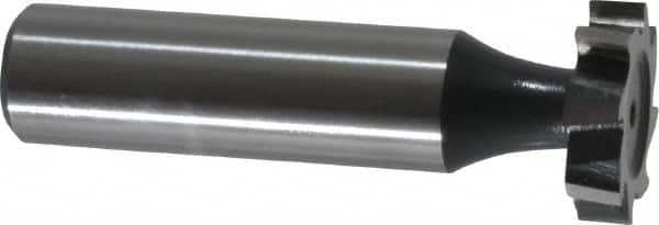 Interstate - 3/4" Diam x 3/16" Face Width, High Speed Steel, 10 Teeth, Shank Connection Woodruff Keyseat Cutter - Uncoated, 2-3/16" OAL x 1/2" Shank, Staggered Teeth, ANSI 606, Old Standard 9 - Benchmark Tooling