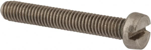 Value Collection - M6x1.00 Metric Coarse, 40mm Length Under Head Slotted Drive Machine Screw - Fillister Head, Grade 316 & A4 Stainless Steel, Uncoated, Without Washer - Benchmark Tooling